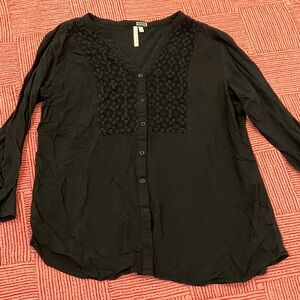 Grand & Greene Black Button-Down Blouse